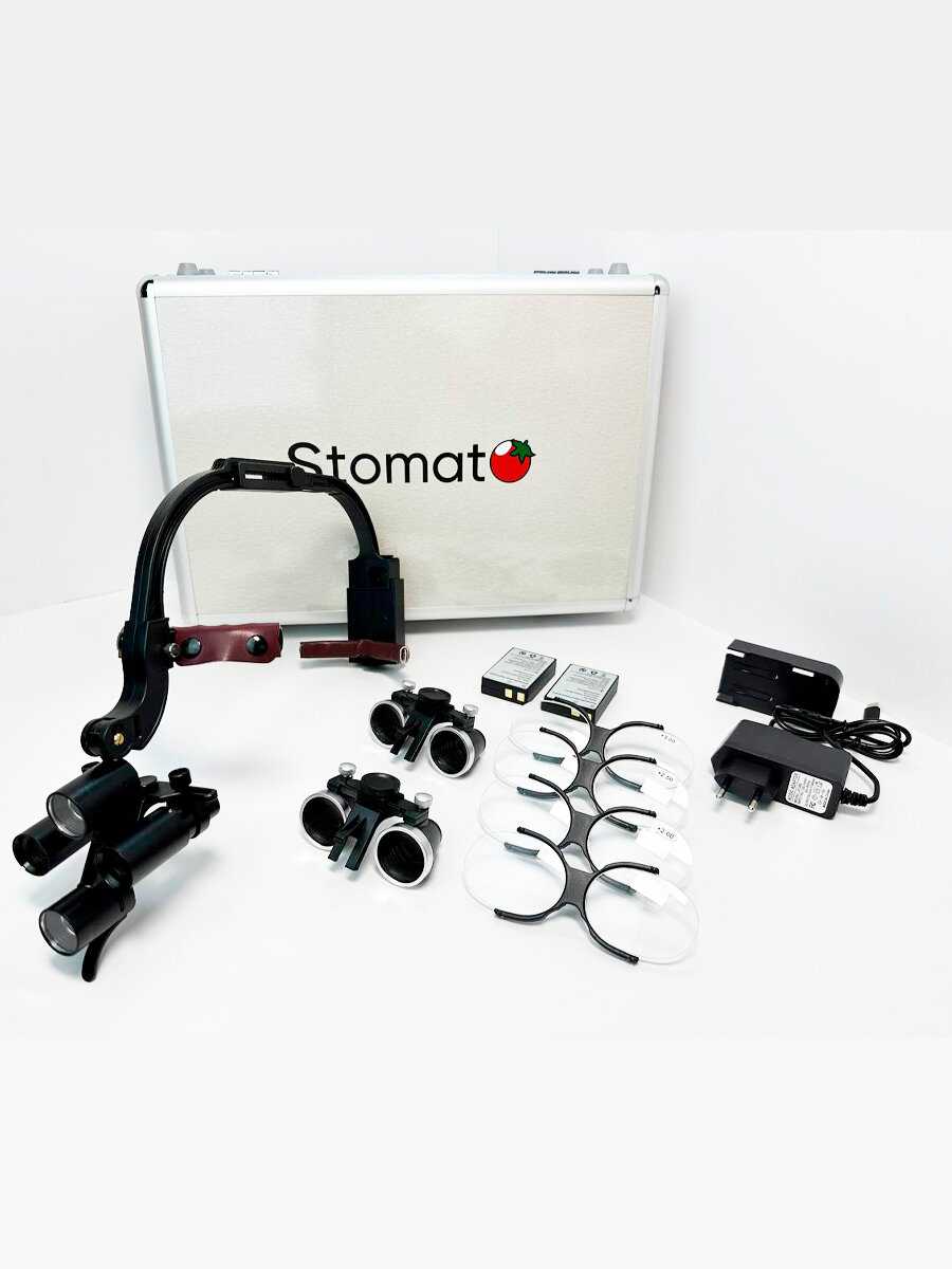 Налобный осветитель с бинокулярными лупами фотография 3