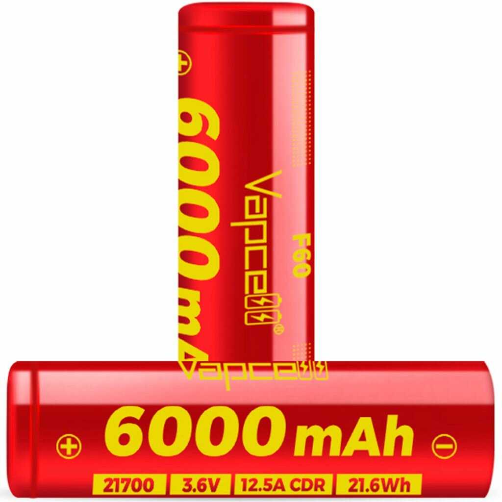Аккумулятор Vapcell F60 21700 (6000 mAh 12.5A) фотография 2