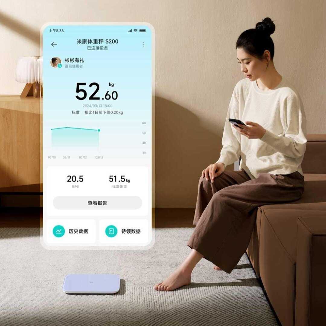 Умные весы Xiaomi Mijia Smart Body Fat Scale S200 (MJTZC02YM) фотография 8