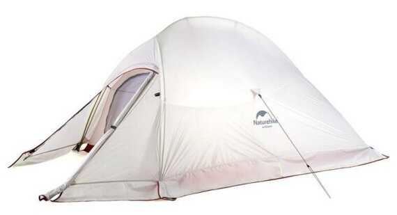 Палатка Naturehike Сloud up 2 20D NH17T001-T двухместная с ковриком, серо-красная, 6927595730560 фотография 5