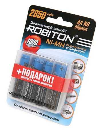Аккумулятор Ni-Mh 2850 мА·ч 1.2 В ROBITON AA R6 Mignon 2850