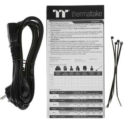 Блок питания Thermaltake Toughpower GF3 850W PCIe 5.0 80 Plus Gold (PS-TPD-0850FNFAGE-4) фотография 9