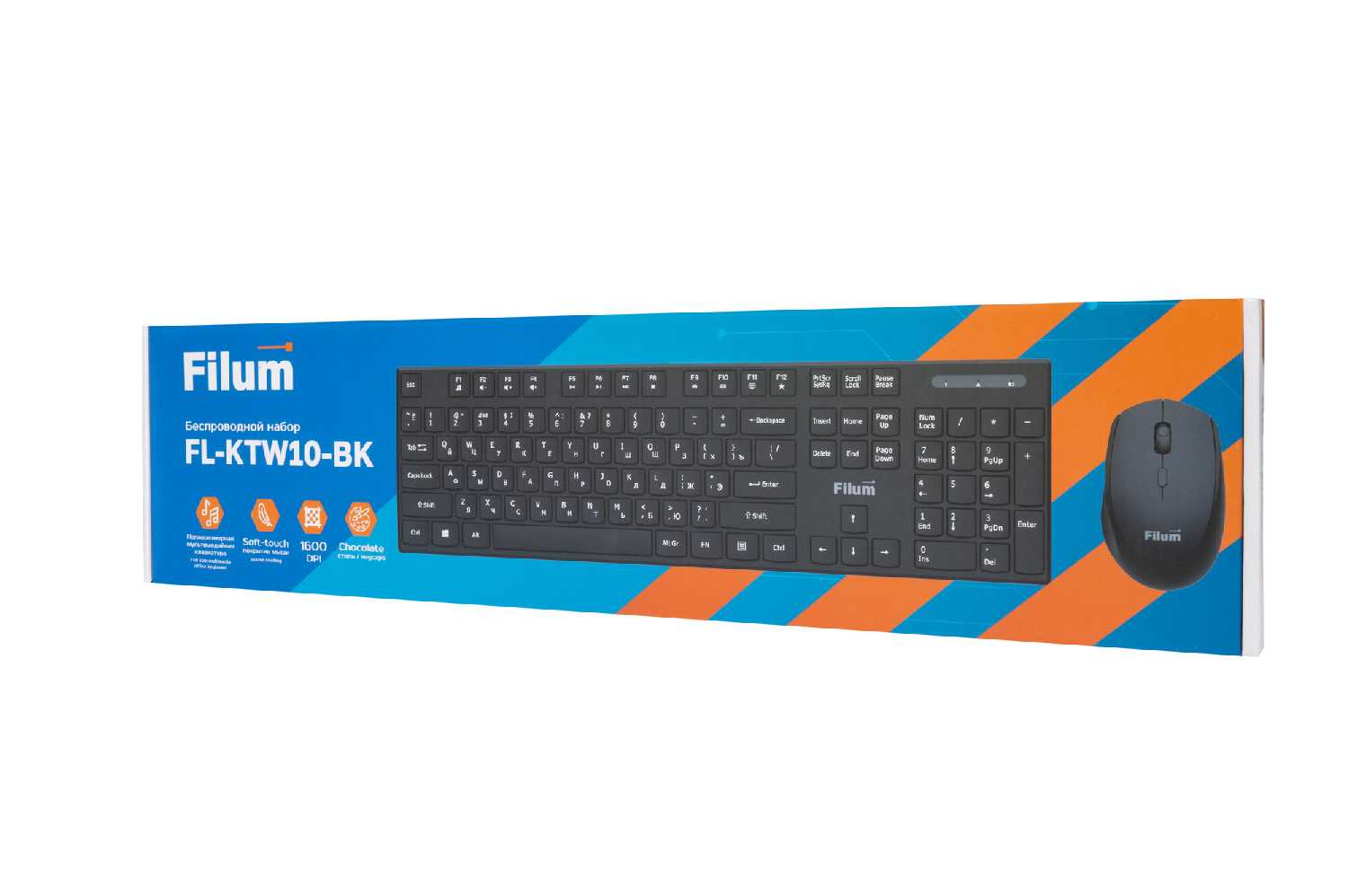 Комплект клавиатура и мышь Filum Wireless FL-KTW10 фотография 6
