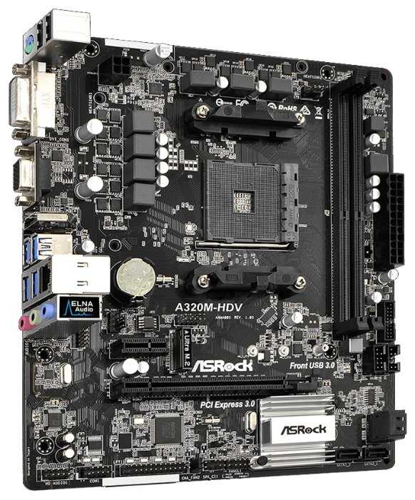 Материнская плата ASRock A320M-HDV фотография 2