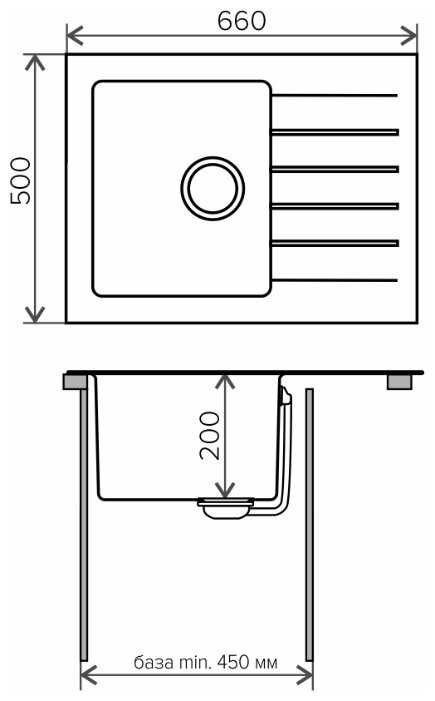 Кухонная Мойка Tolero TTS-660 фотография 4