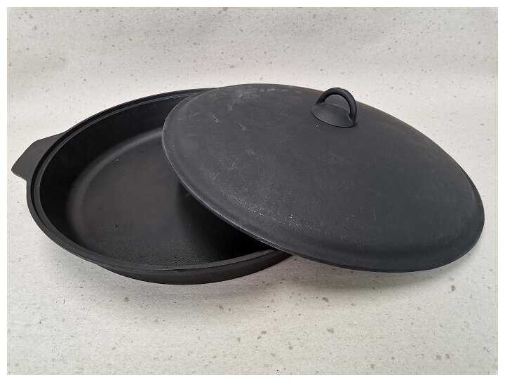 Сковорода чугунная с алюминиевой крышкой 400/50-2 КАл