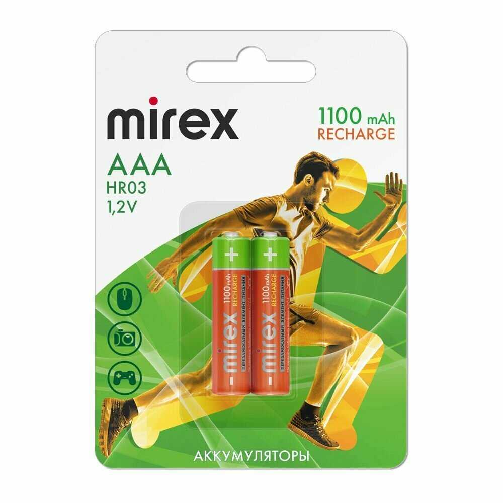 Аккумулятор Mirex HR03-2BL (1100 мАч) фотография 2
