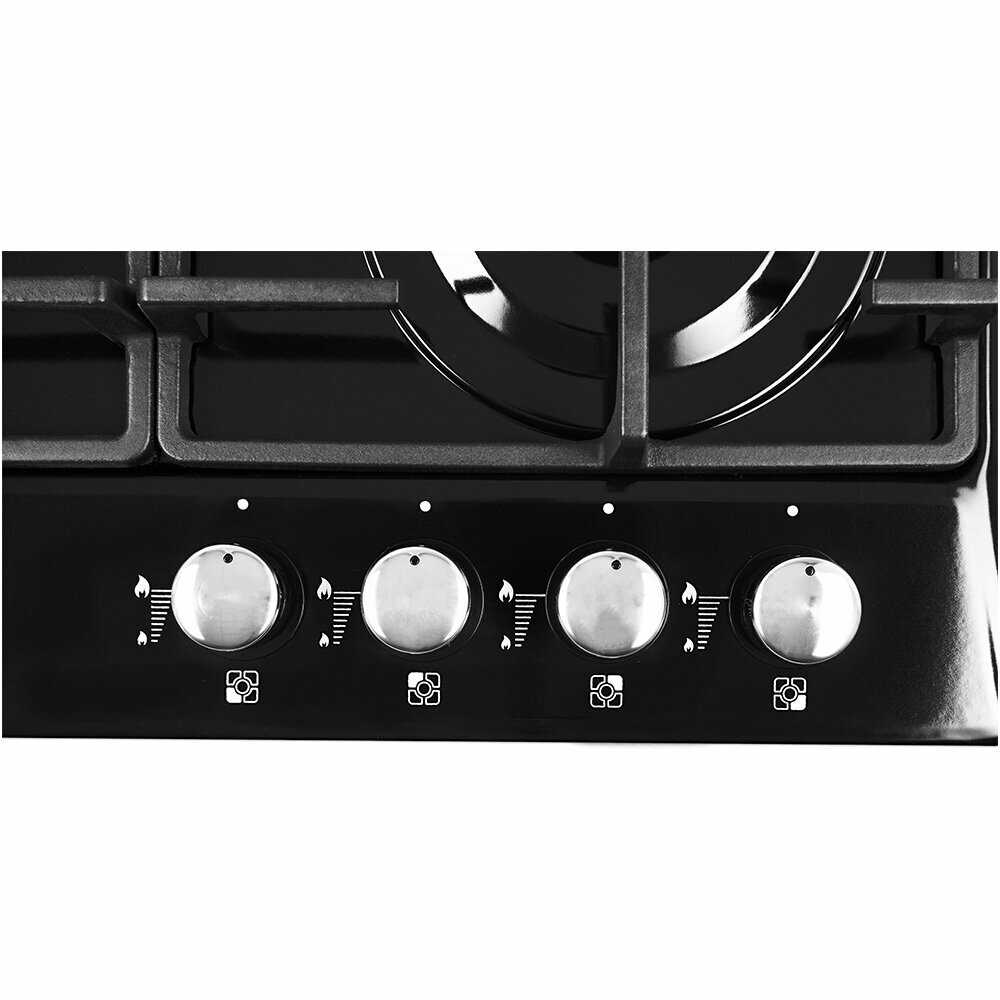 Газовая варочная поверхность NORDFROST HS 6043 B (чугун решетки, газ-контроль) фотография 16