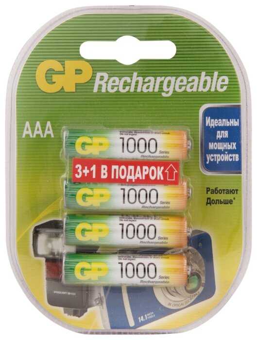 Аккумулятор Ni-Mh 1000 мА·ч 1.2 В GP Rechargeable 1000 Series AAA фотография 7