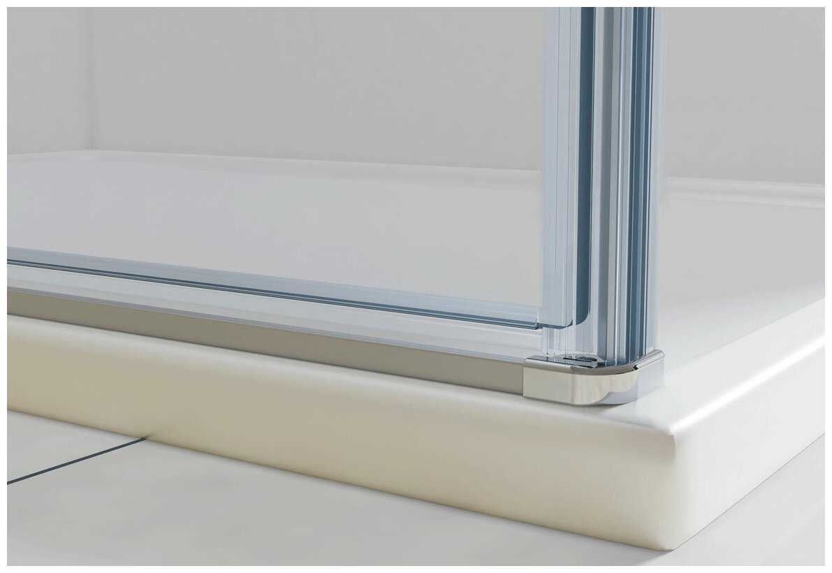 Душевой уголок Vincea Extra VSR-1E111290CLB, 1100/1200*900, черный, стекло прозрачное фотография 2
