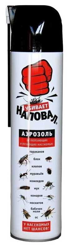 Аэрозоль Наповал против ползующих и летающих насекомых (600 мл) фотография 15
