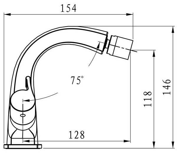 Смеситель для биде Elghansa New Wave Omega 4907594, вентильный фотография 1