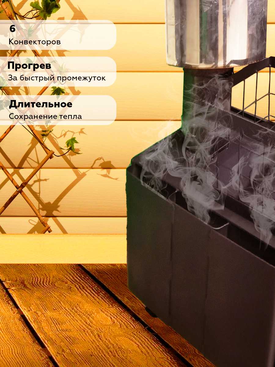 Печь для бани с каменкой сетка 2 мм стандарт фотография 3