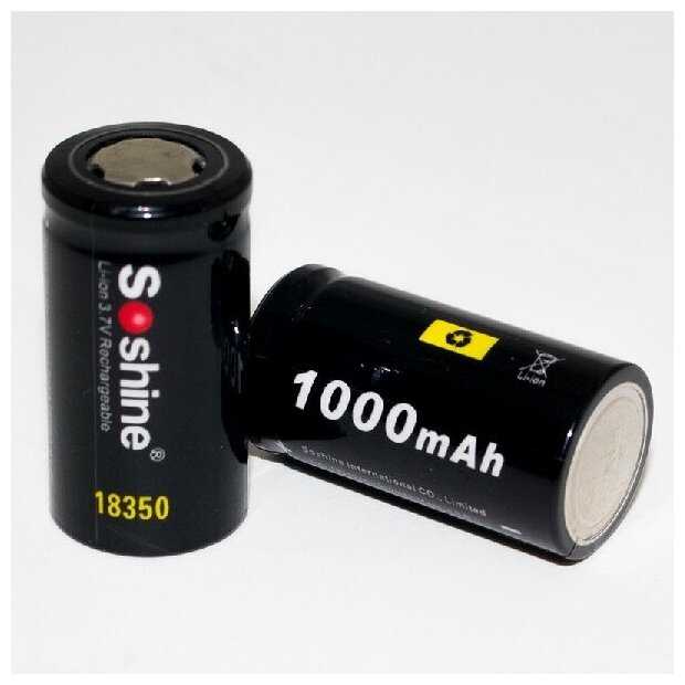 Аккумулятор Soshine 18350 (1000 mAh) фотография 1
