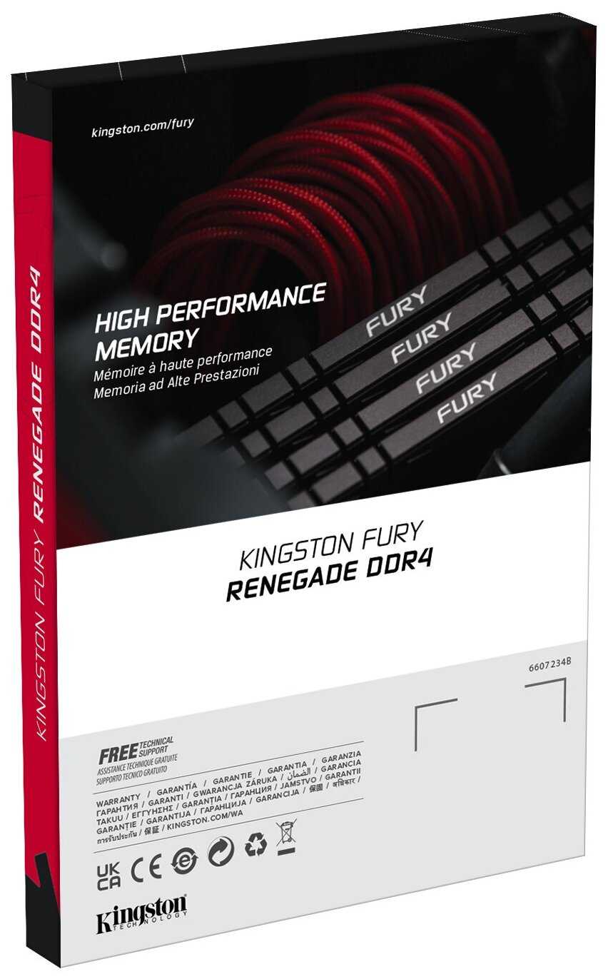 Оперативная память Kingston FURY Renegade 8 ГБ DDR4 DIMM CL19 (KF440C19RB/8) фотография 13