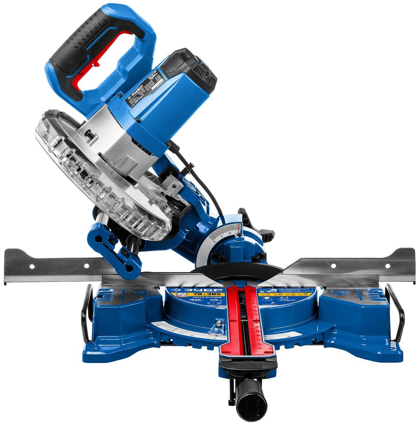 Торцовочная пила с протяжкой ЗУБР ППТ-216-П [1800 Вт] фотография 6