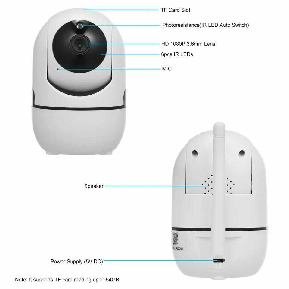 Камера Беспроводная ip камера видеонаблюдения wifi (327) фотография 6