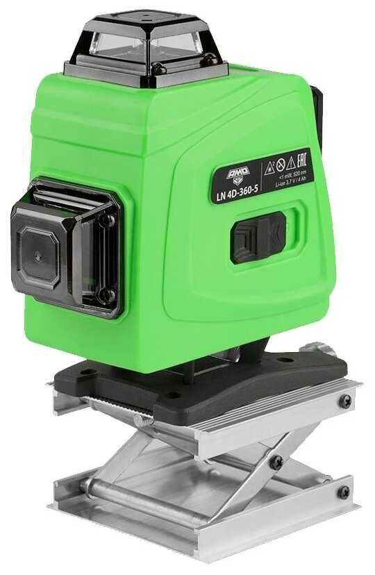 Лазерный уровень AMO LN 4D-360-5 с зеленым лучом фотография 2