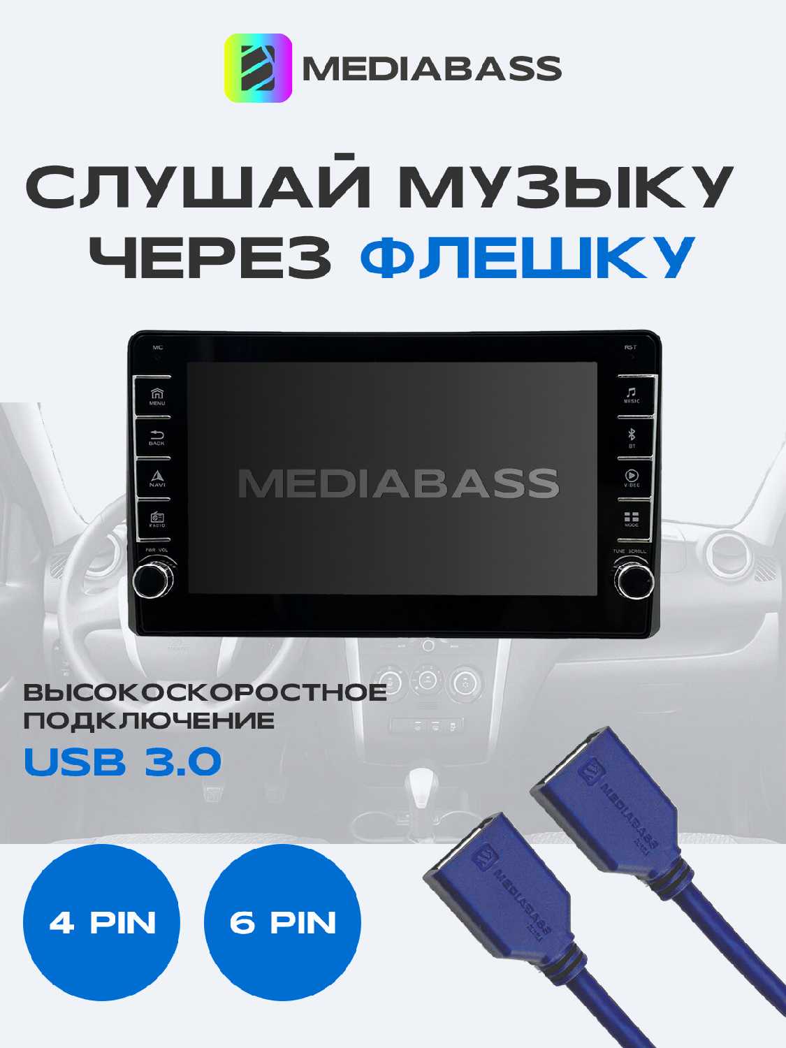 Магнитола MEDIABASS Skoda A7 2013-2023, 2/32ГБ, с крутилками / Шкода А7 + Переходная рамка фотография 7