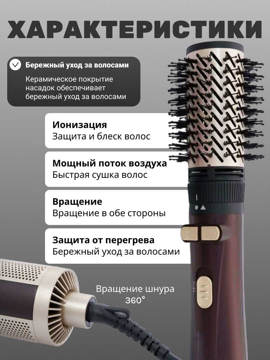 Фен-щетка профессиональная Фен-щетка профессиональная (2 насадки) фотография 8