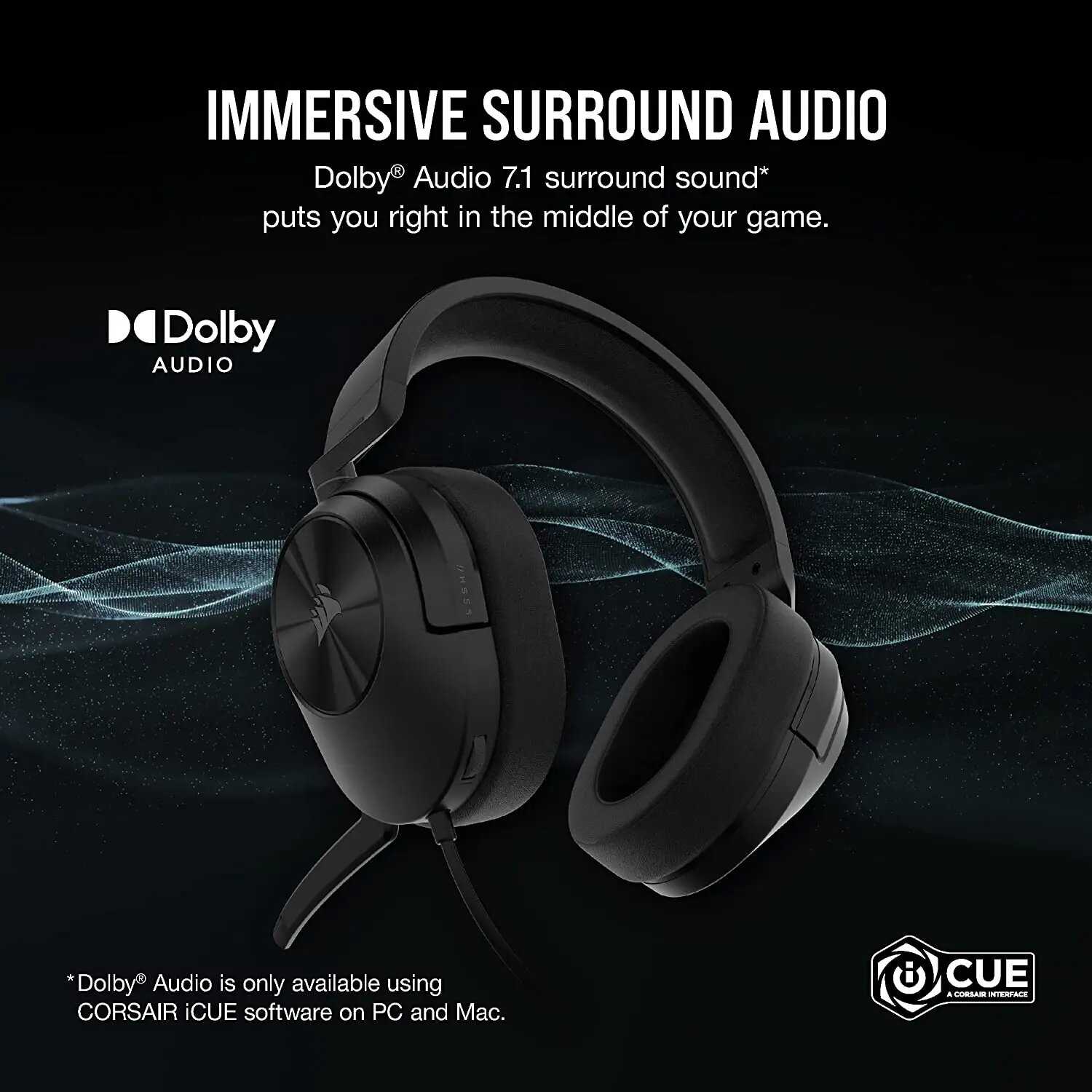 Игровая гарнитура Corsair HS55 Surround фотография 4