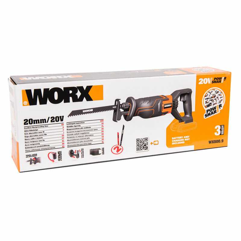 Аккумуляторная пила Worx WX500.9 фотография 10