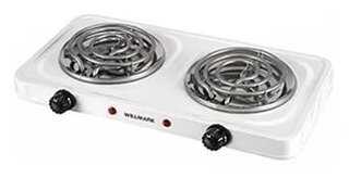 Плита электрическая WILLMARK HS-210TW (2 спиральные конфорки*140mm, 2000Вт)