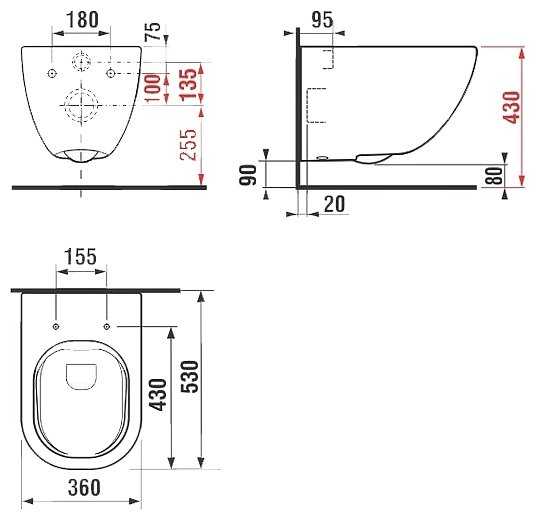Чаша унитаза подвесная Jika Mio 8207140000001 с горизонтальным выпуском фотография 1