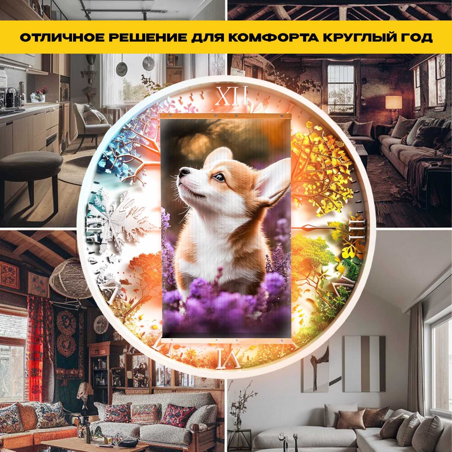 Обогреватель электрический инфракрасный настенный Totmart Картина интерьерная Котенок фотография 13