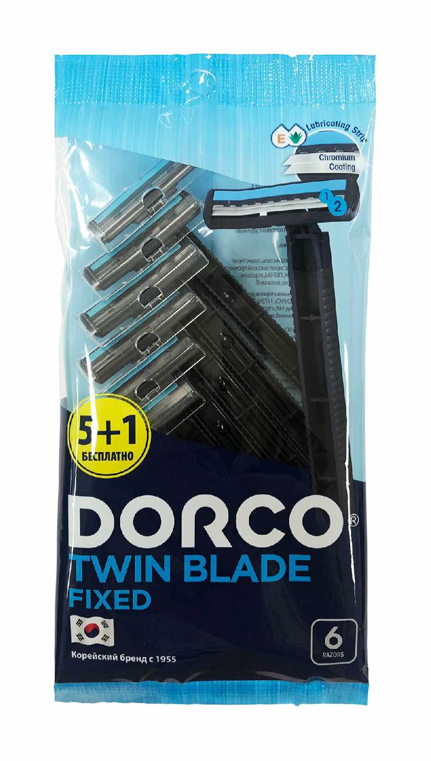 Станки одноразовые Dorco TW Blade Fix (TD708DB-6P) фотография 1