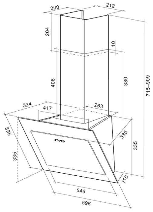 Каминная вытяжка Shindo Antilia 60 B/BG фотография 1