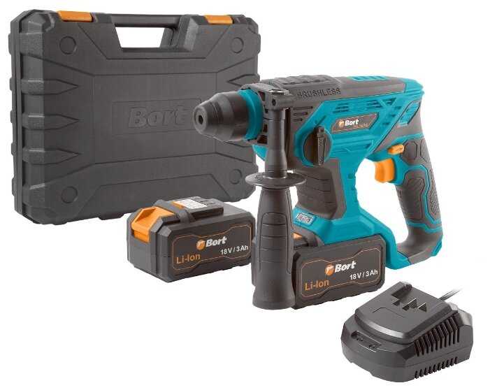 Перфоратор аккумуляторный Bort BHD-18X-BLK Li-Ion 18 В (1.7 Дж) фотография 3
