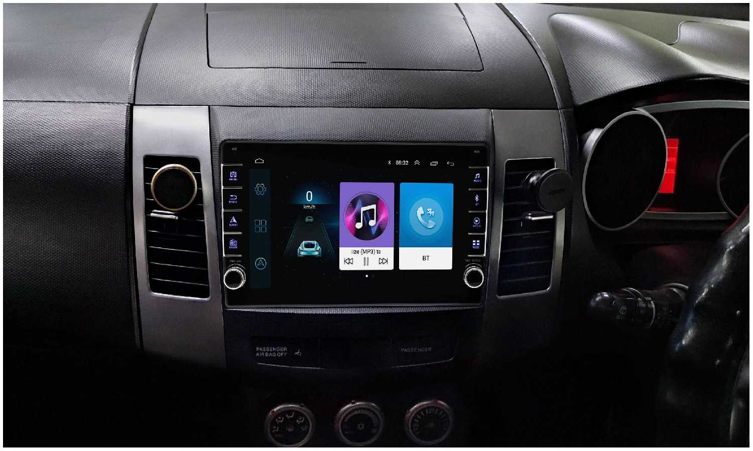 Штатная магнитола Wide Media Mitsubishi Outlander 2007 - 2012 [Android 10, WiFi, 2/32GB, 4 ядра] фотография 2