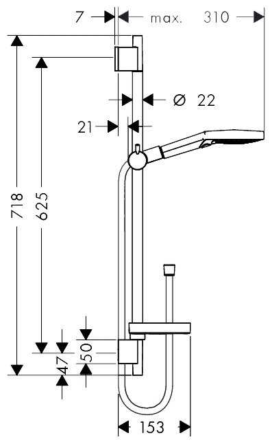 Душевой гарнитур hansgrohe Raindance Select S 120 3jet/Unica 26630400, фотография 1