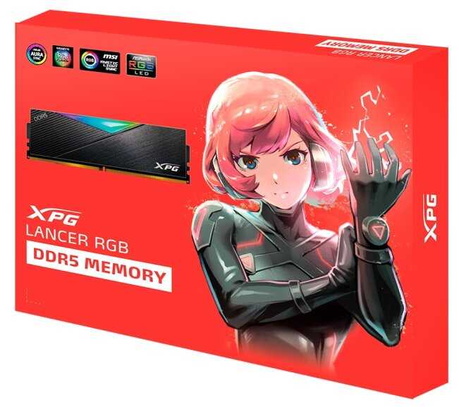 Оперативная память ADATA Lancer (16 ГБ x 2 шт.) DDR5 DIMM CL36 (AX5U5600C3616G-DCLARBK) фотография 1