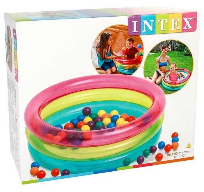 Бассейн Intex Classic Three Ring Baby Ball Pit (48674) фотография 3