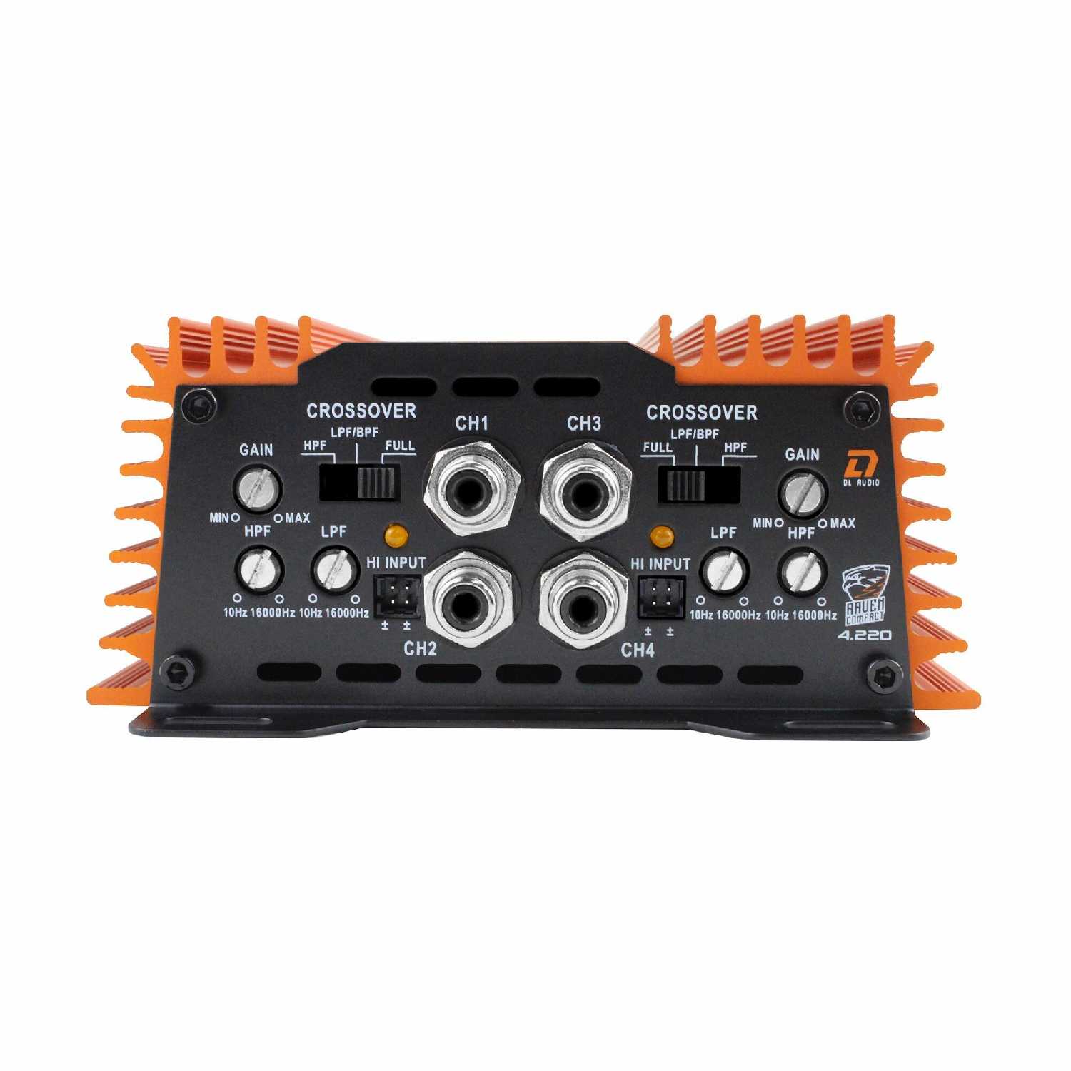 Усилитель автомобильный DL AUDIO Raven Compact 4.220 класс D, 4Ом, 100дБ фотография 3
