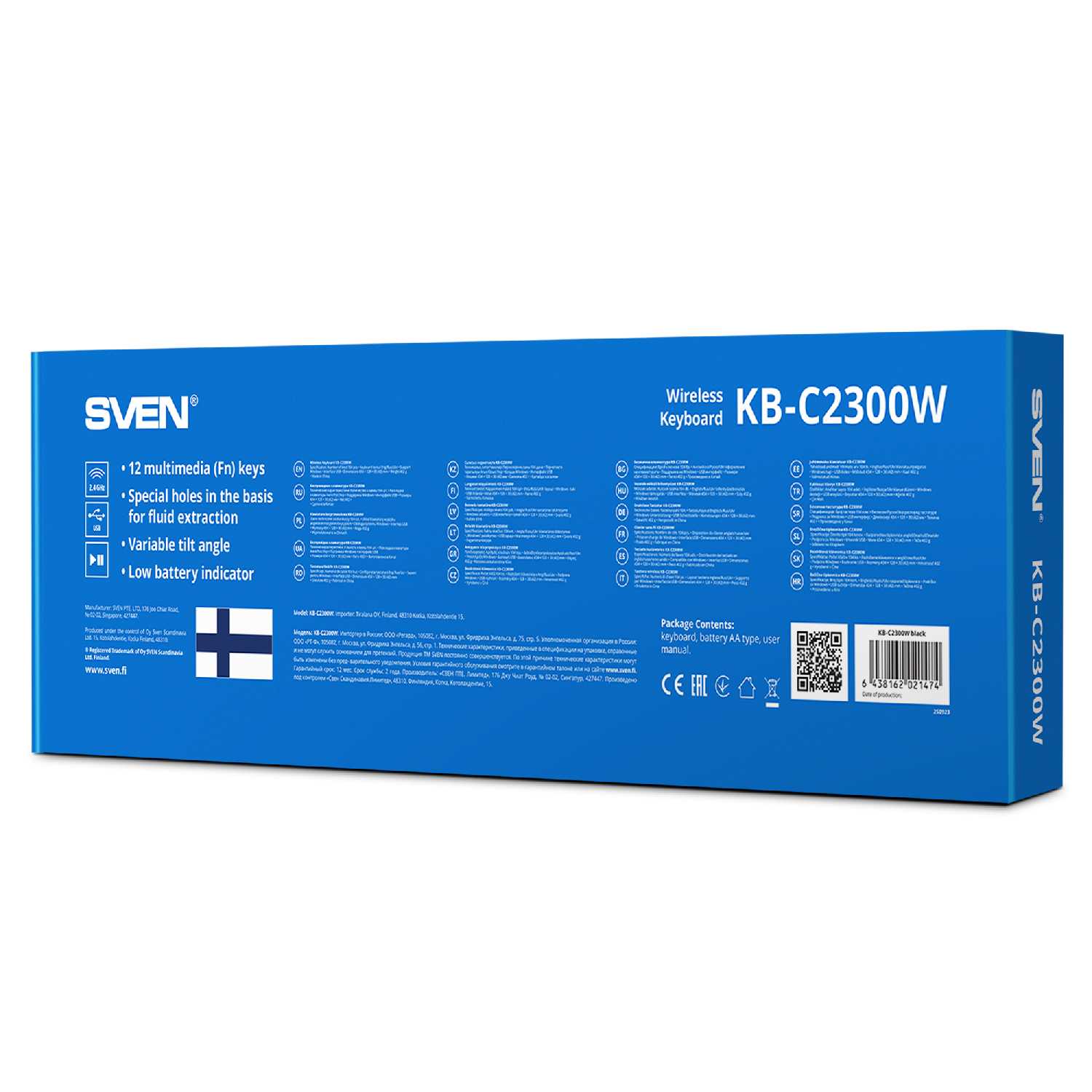 Клавиатура SVEN KB-C2300W фотография 12