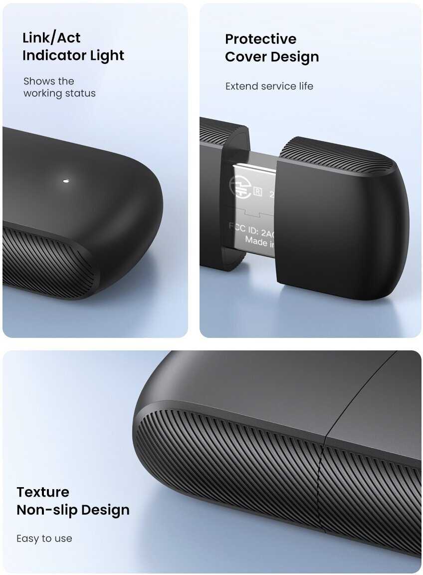 USB WiFi адаптер UGREEN AC650 Dual-Band Wi-Fi Adapter фотография 1