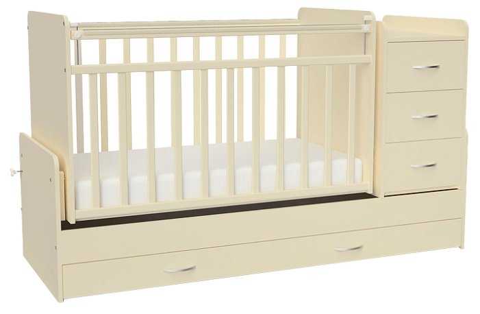 Кроватка СКВ-Компани 53403х (трансформер), трансформер, поперечный маятник фотография 1