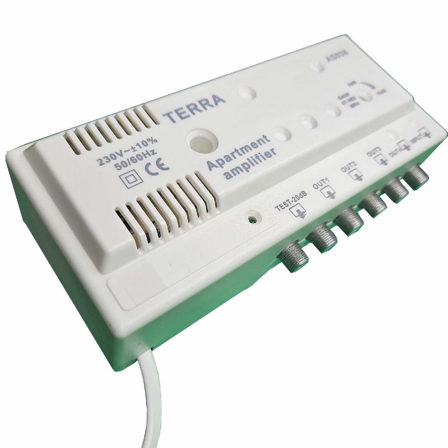 Усилитель квартирный TERRA AS038 (Special Edition) DVB-T2, 18 Дб, 4 выхода (Al-400) фотография 4