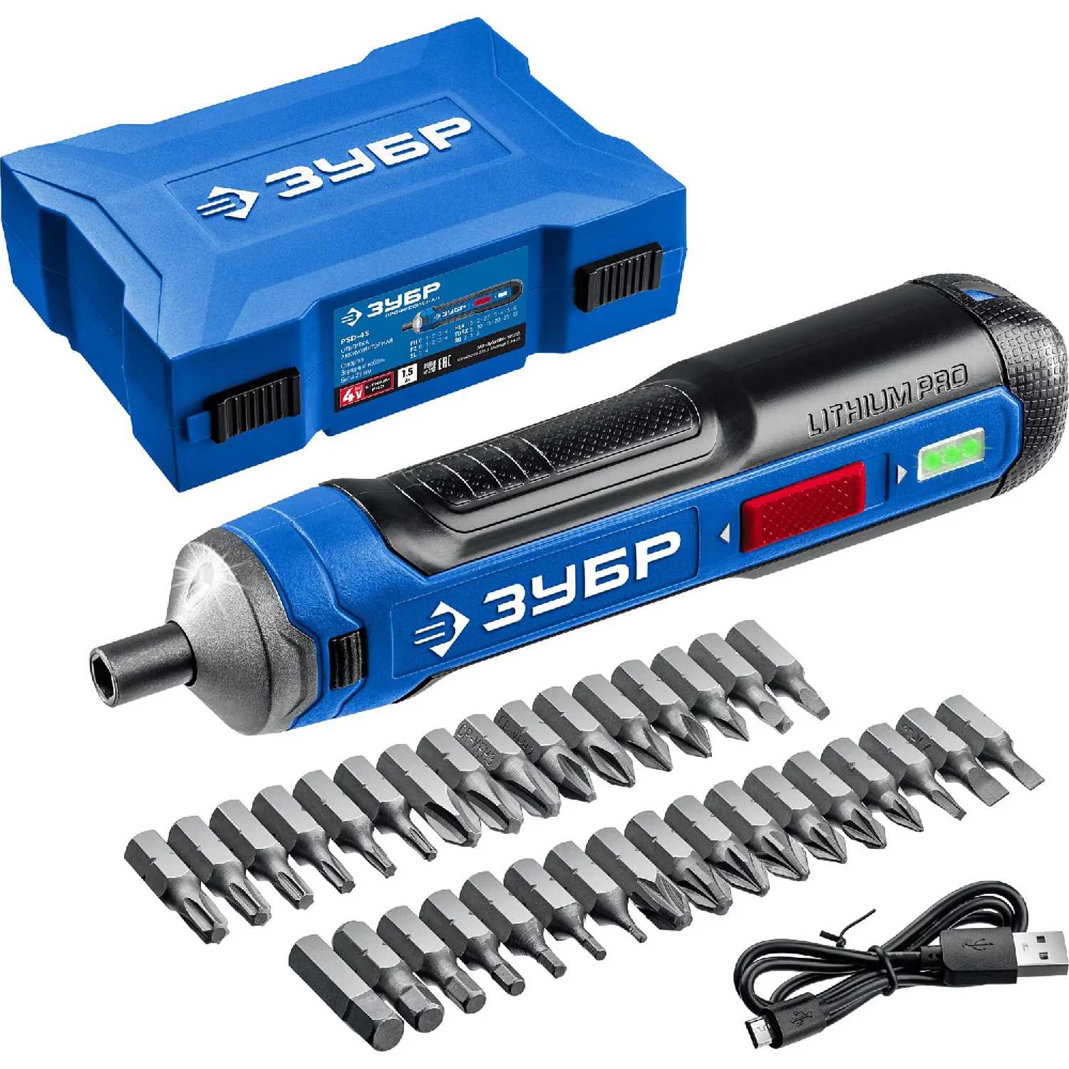 ЗУБР Отвертка аккумуляторная PSD-4S Профессионал фотография 11