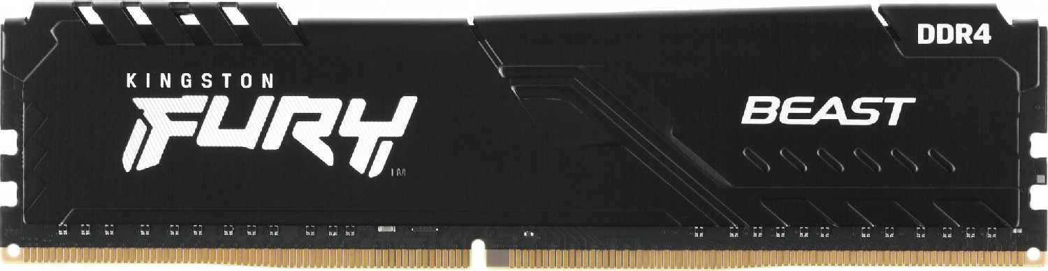 Оперативная память Kingston Fury Beast DDR4 3600 МГц 4x16 ГБ (KF436C18BBK4/64) фотография 3