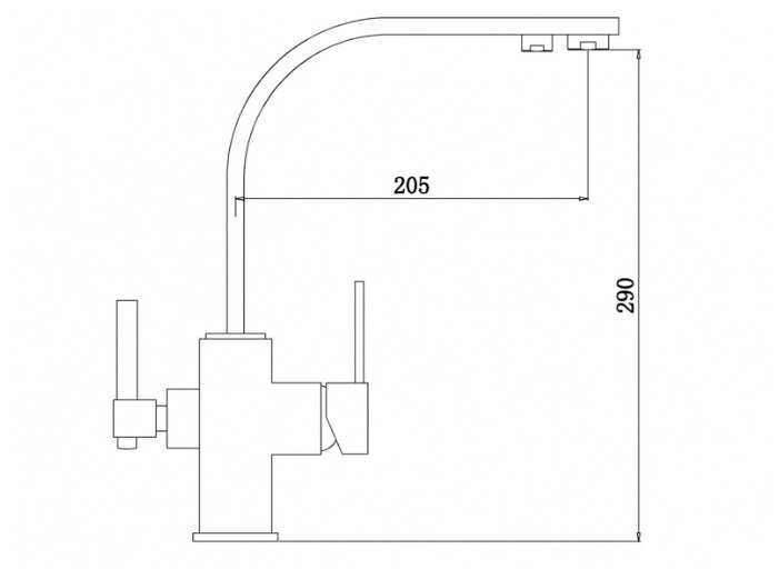 Смеситель для кухни (мойки) ZorG Sanitary ZR 332-YF никель, рычажный фотография 1