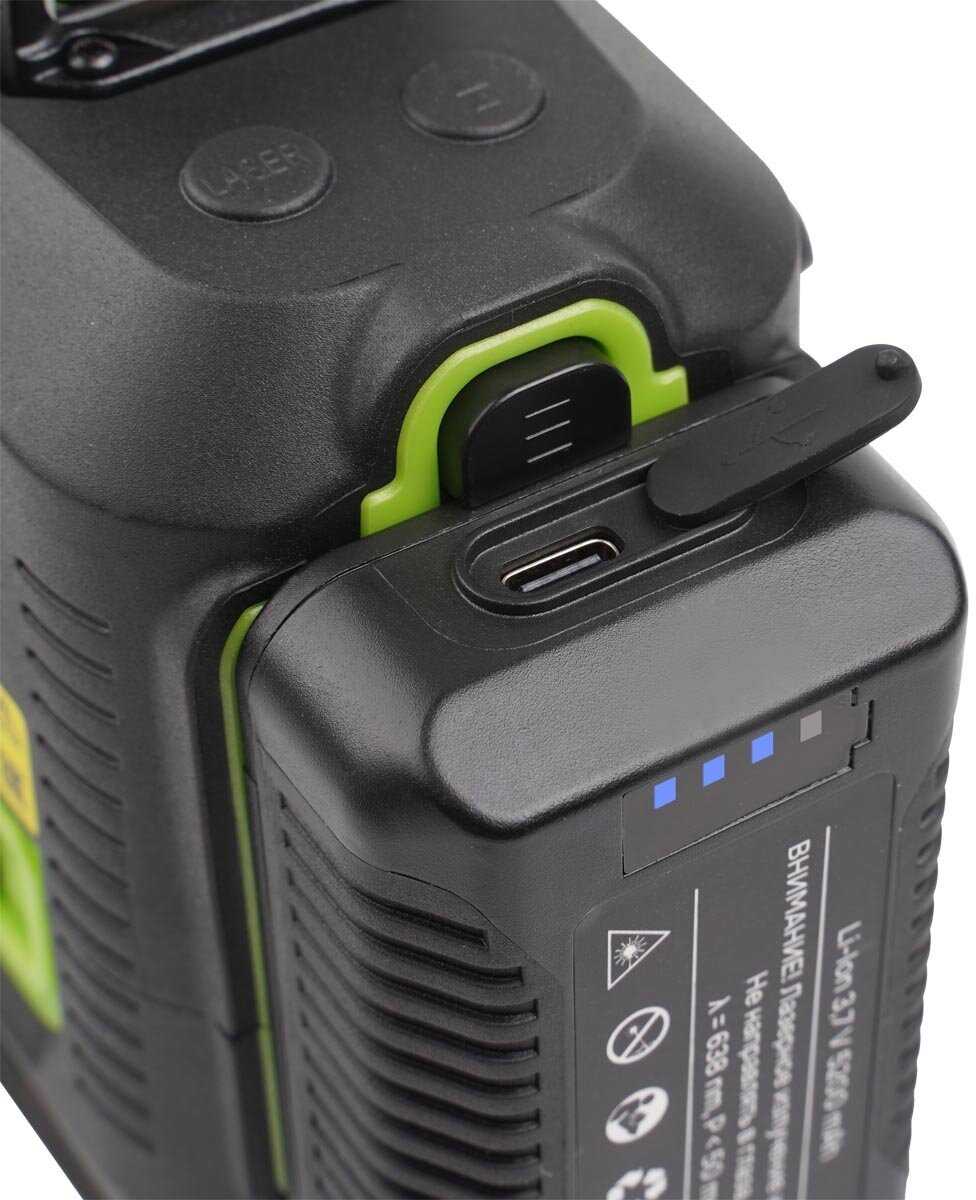 Лазерный уровень RGK PR-4D Green с калибровкой с зеленым лучом