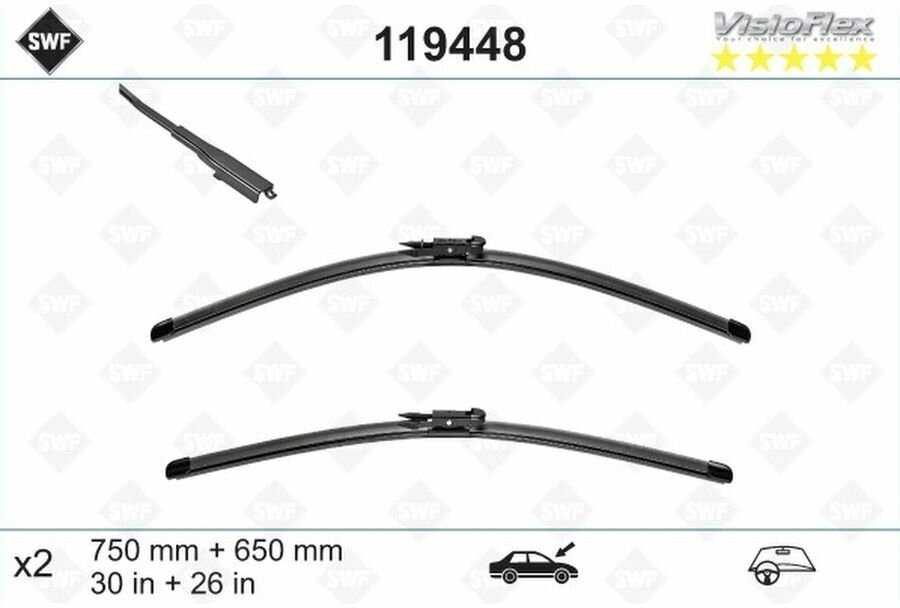 Щетка стеклоочистителя SWF Original Visioflex Set (119448) фотография 6