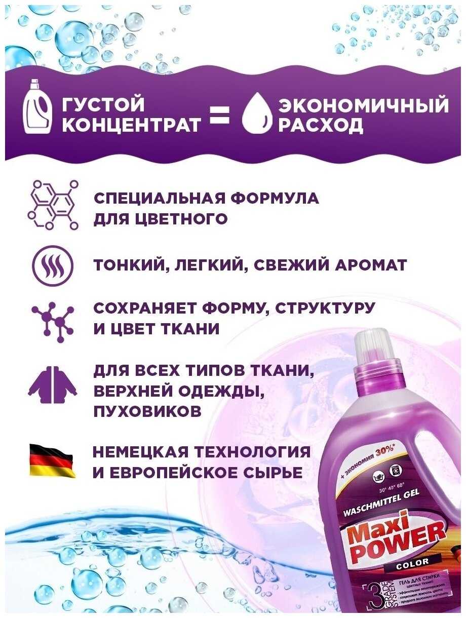 Гель концентрат Maxi Power + пятновыводитель (3300 мл) фотография 2