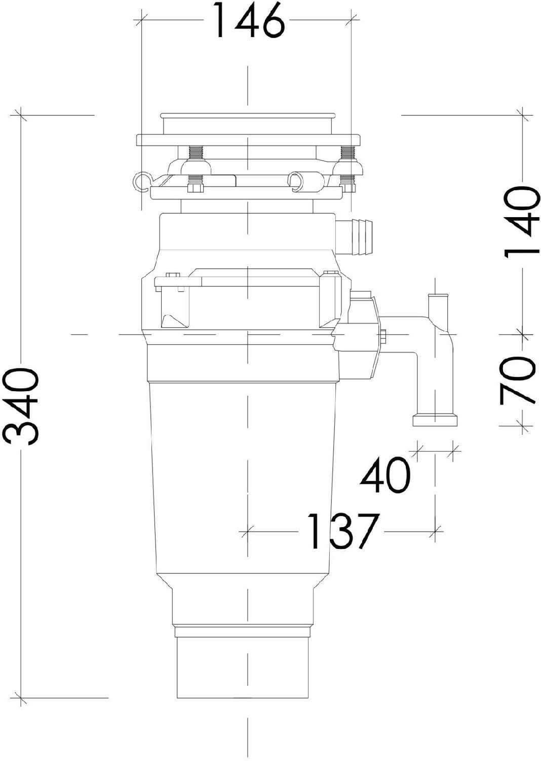 Измельчитель пищевых отходов SINK HELPER Middle H-24 фотография 7