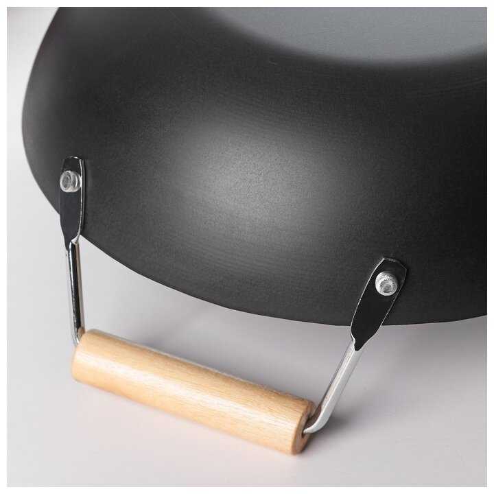 Сковорода-Wok 24,5 см Жаклин деревян ручки фотография 3