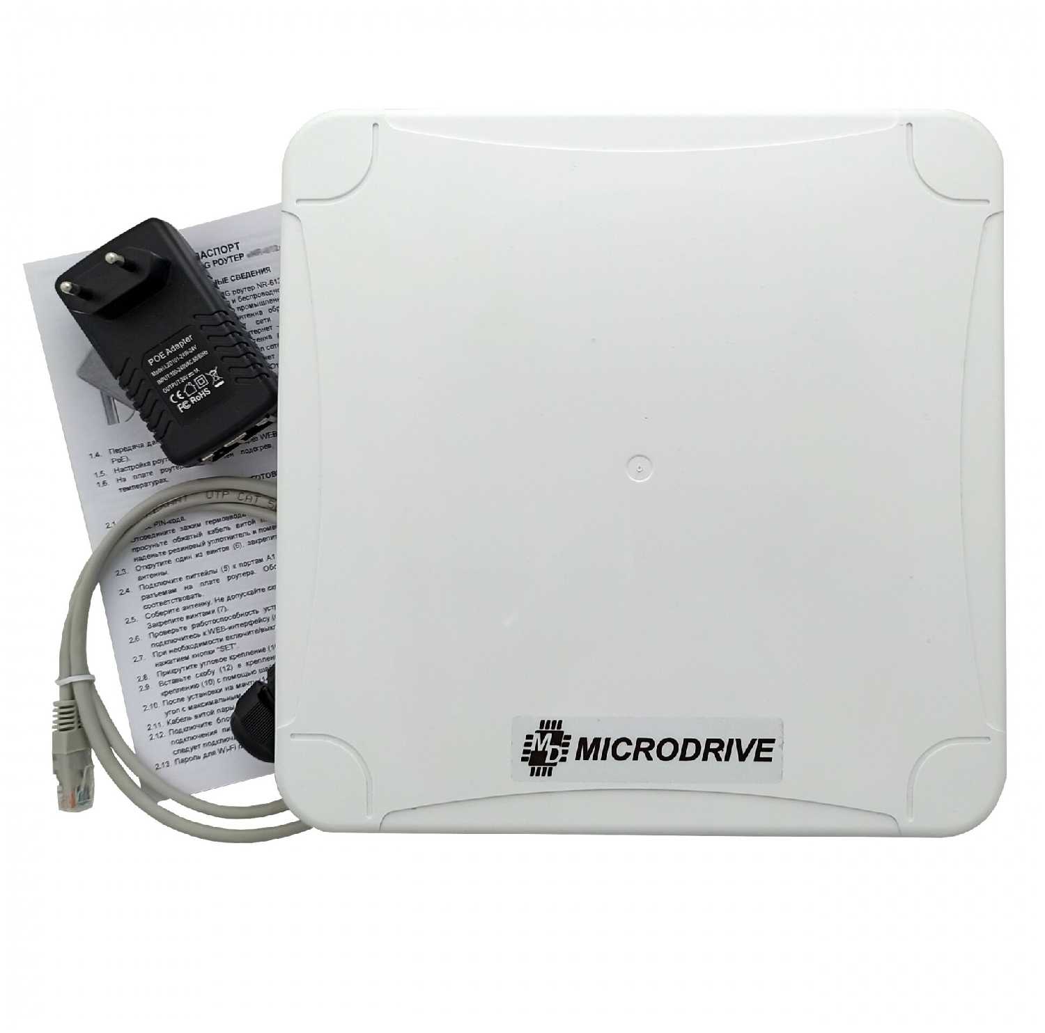 Всепогодный 3G/LTE-маршрутизатор MicroDrive NR-612, 2xSIM, LTE Cat.6, Wi-Fi 802.11n фотография 1